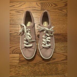 Ked's Women's Sz 6.5 Pink Retro Inspired Preppy Summer Lace-Up Tennis Shoes